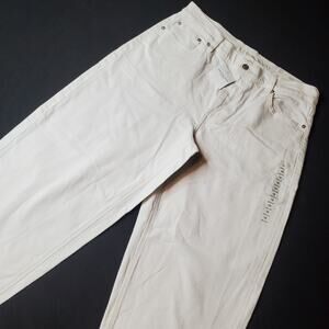 American Eagle Womens Size 12 NWT Mid-Rise Barrel Leg Jean White